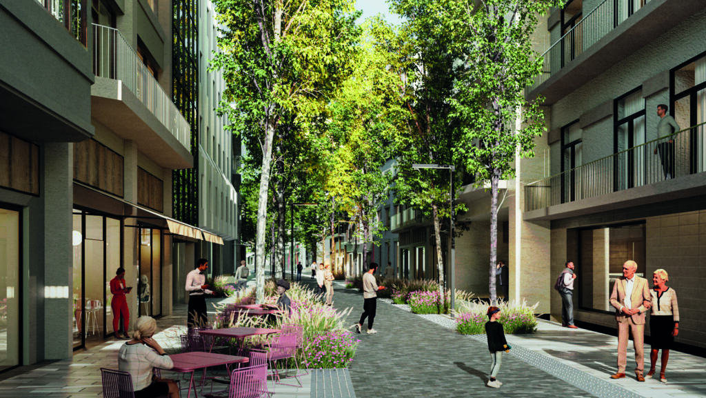 Recreació de la reforma a Francesc Layret. Imatge: Ajuntament de Badalona