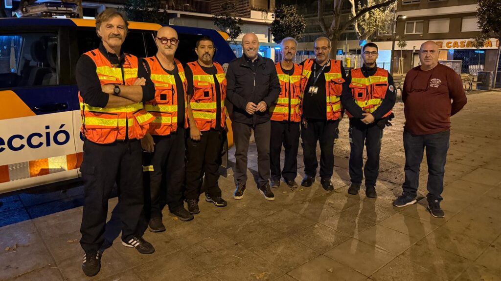 Equip de voluntaris de Protecció Civil de Badalona. Foto: Ajuntament de Badalona