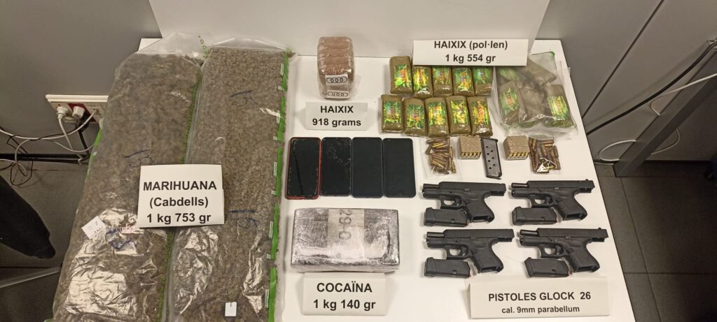 Material localitzat. Mossos d'Esquadra