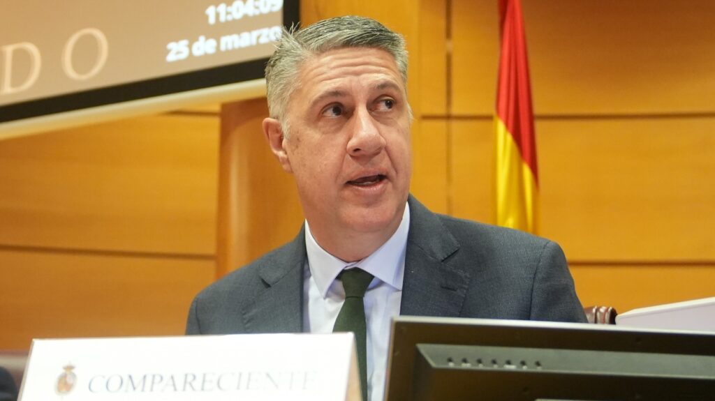 Xavier Garcia Albiol durant la seva compareixença