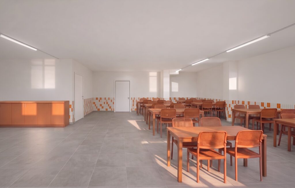 Recreació virtual del nou menjador social municipal de Badalona