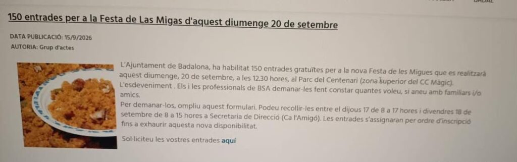 Guanyem i Badalona En Comú porten a Antifrau l’acte de les Migas amb Feijóo i Albiol per un possible ús de recursos municipals